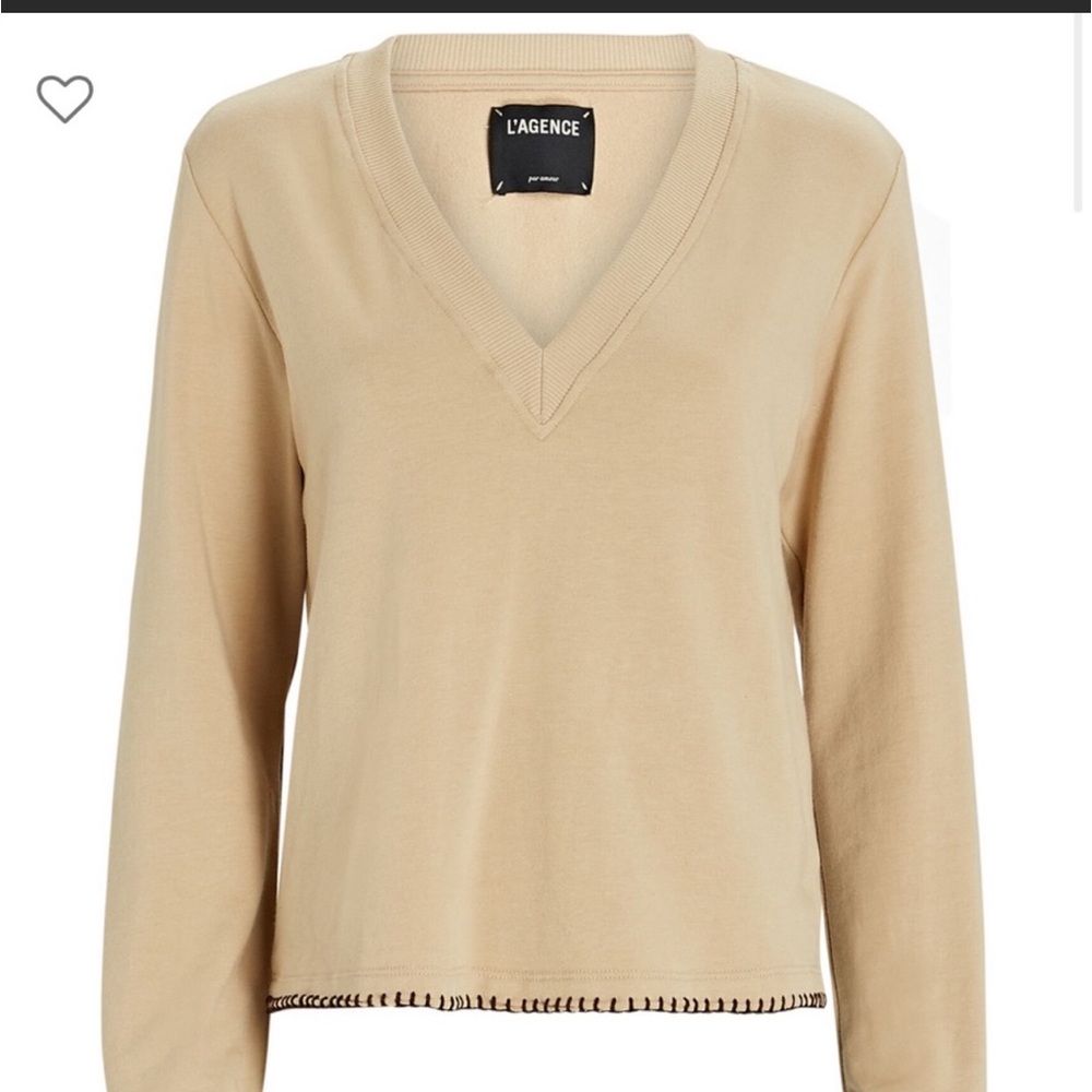 L’AGENCE - Helena V-neck cotton sweatshirt
